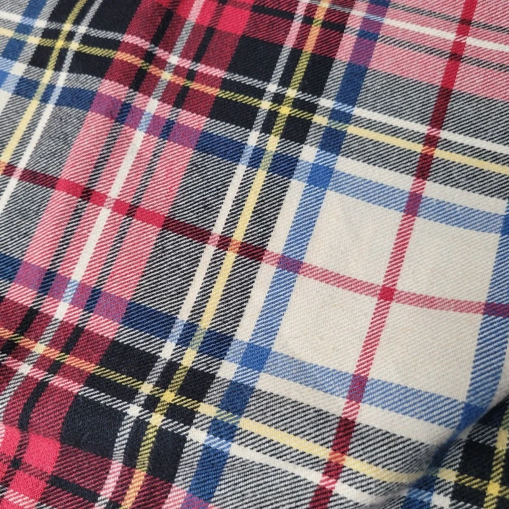 2 Lauren Ralph Tartan Plaid Pillow Cover 21 x 21 Square VTG Black Velvet Trim